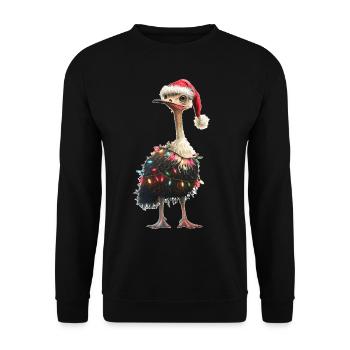 Chapeau de Noël d’autruche Noël - Sweat-shirt Unisexe - noir - Devant - Alina (178cm) & Michal (187cm)