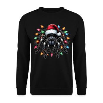 Tarantula Spider Christmas Hat Xmas - Unisex Sweatshirt - black - Front - Alina (178cm) & Michal (187cm)