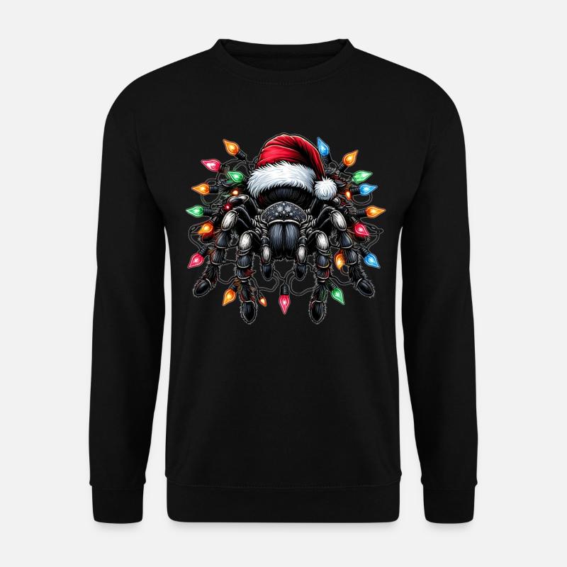 Tarantula Spider Christmas Hat Xmas - Unisex Sweatshirt - black