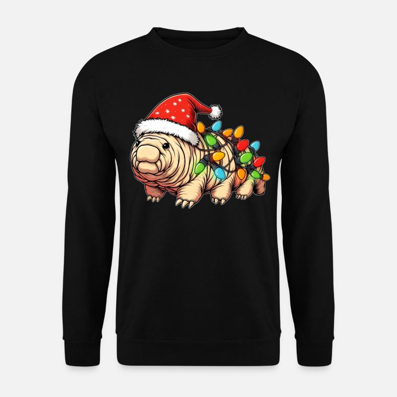Bärtierchen Wasserbär Mikrobiologie Weihnachtsmütz - Unisex Pullover - Schwarz