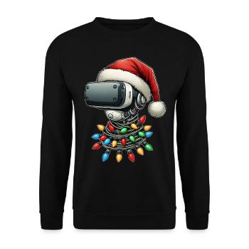 Virtuelle Realität VR Player Videospiele - Unisex Pullover - Schwarz - Vorne - Alina (178cm) & Michal (187cm)