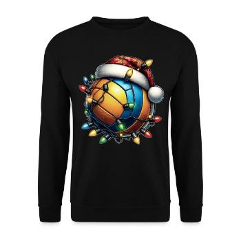 Volleyball Player Team Coach Christmas Girl - Unisex Sweatshirt - black - Front - Alina (178cm) & Michal (187cm)