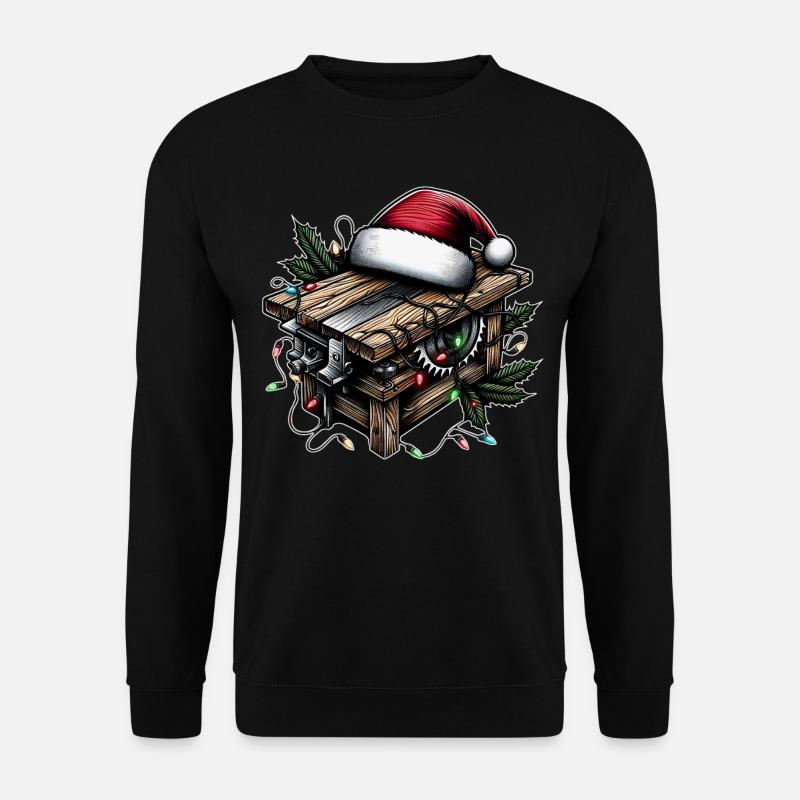 Menuisier Menuiserie Menuiserie Noël - Sweat-shirt Unisexe - noir