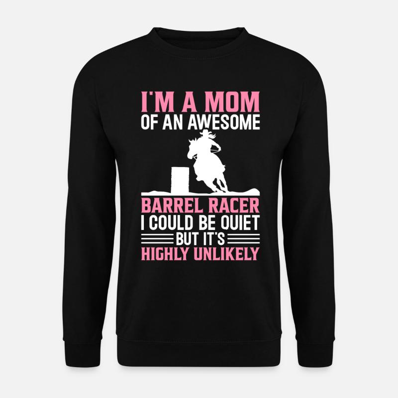 Mutter eines fantastischen Fassrennfahrers Fassren - Unisex Pullover - Schwarz