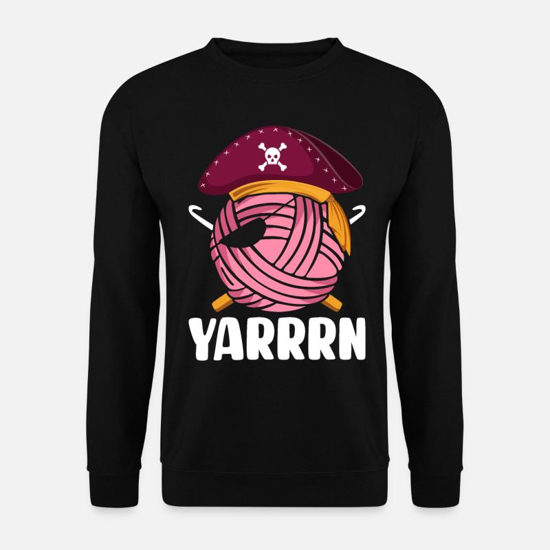 Crochet Knitting Yarn Lover Yarrrn - Unisex Sweatshirt - black