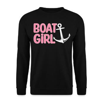 Femelle Boating Boat Girl - Sweat-shirt Unisexe - noir - Devant - Alina (178cm) & Michal (187cm)