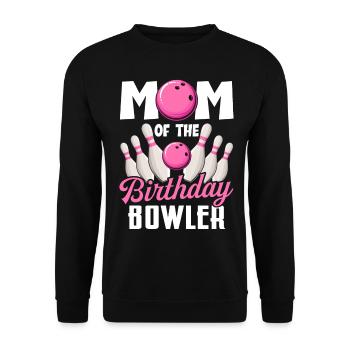 Bowling Mom Birthday Mom of Birthday Bowler - Unisex Sweatshirt - black - Front - Alina (178cm) & Michal (187cm)