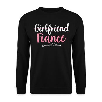 Bridal Shower Bride Girlfriend Fiancé - Unisex Sweatshirt - black - Front - Alina (178cm) & Michal (187cm)