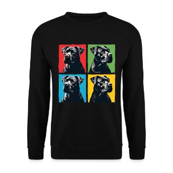 Cane Corso für einen Cane Corso Besitzer - Unisex Pullover - Schwarz - Vorne - Alina (178cm) & Michal (187cm)