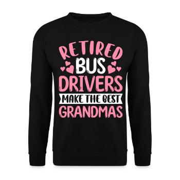 Retired Bus Driver Granny Retired Bus Driver Granny Retired - Unisex Sweatshirt - black - Front - Alina (178cm) & Michal (187cm)