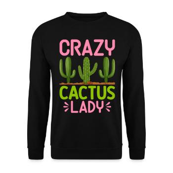 Cactus Fou, Lady Cactus, Fille, Succulente, Pfla - Sweat-shirt Unisexe - noir - Devant - Alina (178cm) & Michal (187cm)