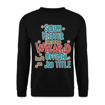 Scrum Master Wizard - Unisex Sweatshirt - black - Front - Alina (178cm) & Michal (187cm)