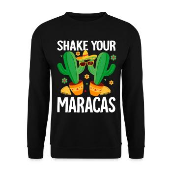 Funny Cinco De Mayo Mexican Fiesta Shaker - Unisex Sweatshirt - black - Front - Alina (178cm) & Michal (187cm)