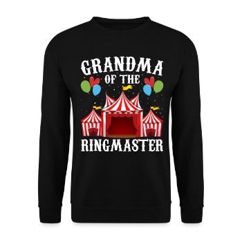 Grandma of the Ringmaster Circus Party Carnival - Unisex Sweatshirt - black - Front - Alina (178cm) & Michal (187cm)