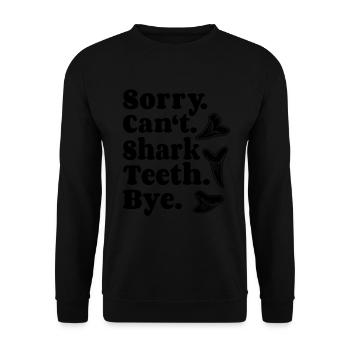 Shark Tooth Shark Tooth Shark Teeth - Unisex Sweatshirt - black - Front - Alina (178cm) & Michal (187cm)