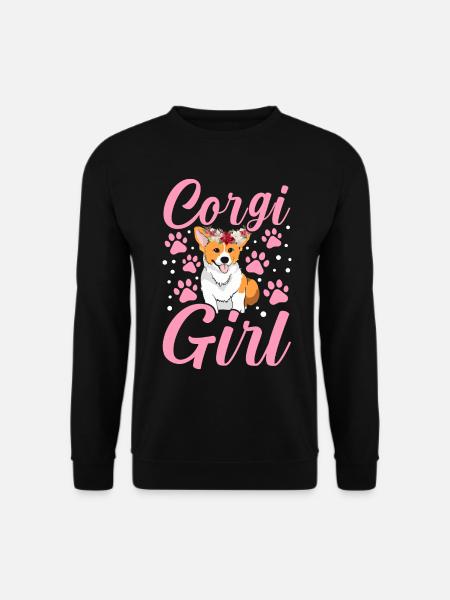 Corgi Girl - Unisex Sweatshirt - black