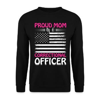 Fière maman d’un agent correctionnel Justizvo - Sweat-shirt Unisexe - noir - Devant - Alina (178cm) & Michal (187cm)