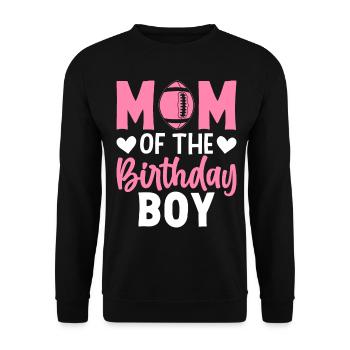Mère d’anniversaire garçon joueur de football Mère - Sweat-shirt Unisexe - noir - Devant - Alina (178cm) & Michal (187cm)
