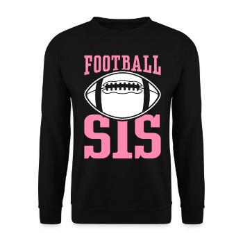Football Sister Football Player Sister - Unisex Sweatshirt - black - Front - Alina (178cm) & Michal (187cm)