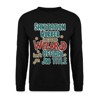 Assistant d’assainissement - Sweat-shirt Unisexe - noir - Devant - Alina (178cm) & Michal (187cm)