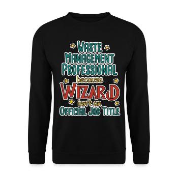 Waste Management Professional Wizard - Unisex Pullover - Schwarz - Vorne - Alina (178cm) & Michal (187cm)