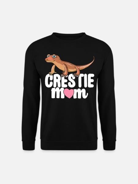 Crestie Mom Crested Gecko Lizard - Unisex Sweatshirt - black