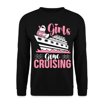 Girls Gone Cruising Cruise Holiday Cruise - Unisex Sweatshirt - black - Front - Alina (178cm) & Michal (187cm)