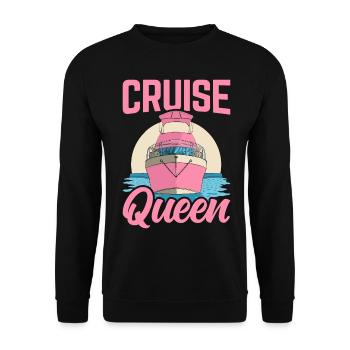 Cruise Queen Urlaub Kreuzfahrt Kreuzfahrtschiff Qu - Unisex Pullover - Schwarz - Vorne - Alina (178cm) & Michal (187cm)