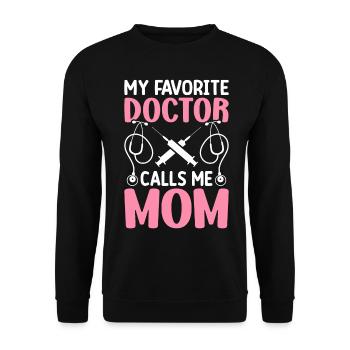 Mon médecin préféré m’appelle maman Etudiant en médecine Etudiant en médecine - Sweat-shirt Unisexe - noir - Devant - Alina (178cm) & Michal (187cm)