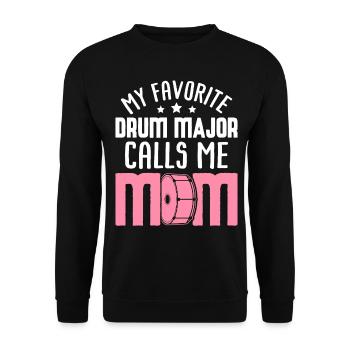 Tambour-major m’appelle maman Tambours Batteur Maman Mars - Sweat-shirt Unisexe - noir - Devant - Alina (178cm) & Michal (187cm)