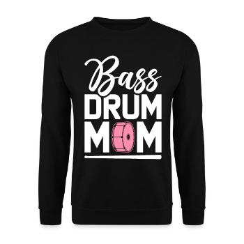 Grosse Caisse Maman Schlagzeuger Batteur Maman Batterie - Sweat-shirt Unisexe - noir - Devant - Alina (178cm) & Michal (187cm)