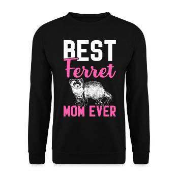 Best ferret mom of all time pet owner - Unisex Sweatshirt - black - Front - Alina (178cm) & Michal (187cm)