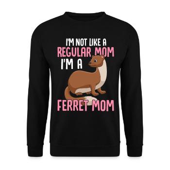 Ich bin nicht wie eine normale Mutter, ich bin ein - Unisex Pullover - Schwarz - Vorne - Alina (178cm) & Michal (187cm)