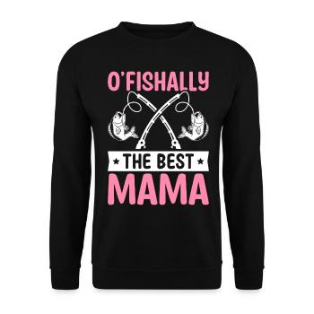 Pêcheuse Pêcheuse Maman O Fishally La Meilleure Maman - Sweat-shirt Unisexe - noir - Devant - Alina (178cm) & Michal (187cm)