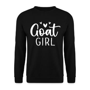 Ziegenmädchen Ziegenliebhaber Hundeliebhaber Landw - Unisex Pullover - Schwarz - Vorne - Alina (178cm) & Michal (187cm)