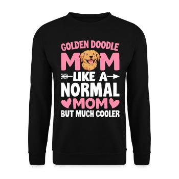 Golden Doodle Mom Like A Normal Mom But Much Coole - Unisex Pullover - Schwarz - Vorne - Alina (178cm) & Michal (187cm)
