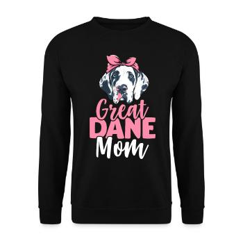 Great Dane Mom Dog Lover Dog Mom - Unisex Sweatshirt - black - Front - Alina (178cm) & Michal (187cm)
