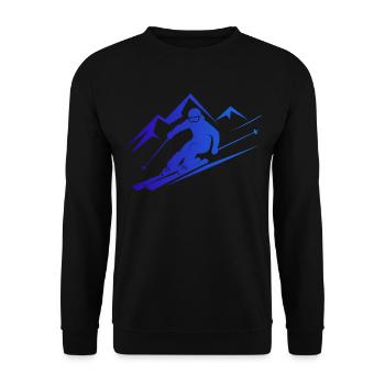 Skiers Ski Winter Winter Holiday Winter sports - Unisex Sweatshirt - black - Front - Alina (178cm) & Michal (187cm)