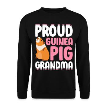 Proud guinea pig grandma - Unisex Sweatshirt - black - Front - Alina (178cm) & Michal (187cm)