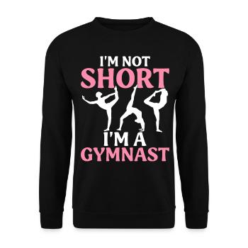 I'm not small, I'm a gymnast Gymnastics - Unisex Sweatshirt - black - Front - Alina (178cm) & Michal (187cm)