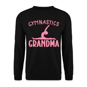 Gymnastik Oma Turnerin Akrobatin Oma - Unisex Pullover - Schwarz - Vorne - Alina (178cm) & Michal (187cm)