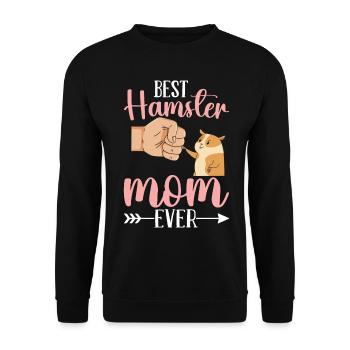 Meilleure maman hamster de tous les temps Hammy - Sweat-shirt Unisexe - noir - Devant - Alina (178cm) & Michal (187cm)