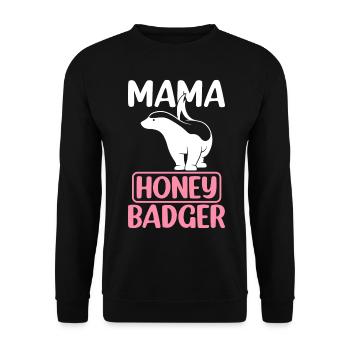 Maman Honey Badger - Sweat-shirt Unisexe - noir - Devant - Alina (178cm) & Michal (187cm)