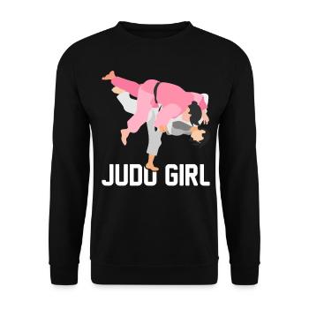 Judo Girl Martial Arts Girl - Unisex Sweatshirt - black - Front - Alina (178cm) & Michal (187cm)