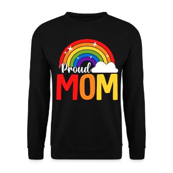 LGBTQ-Mutter Stolze Mutter - Unisex Pullover - Schwarz - Vorne - Alina (178cm) & Michal (187cm)