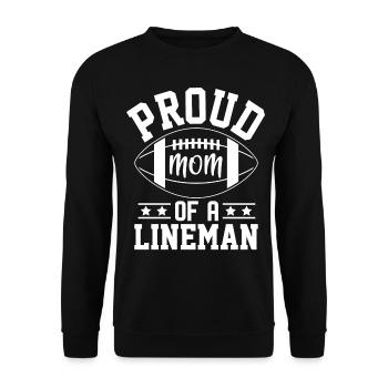 Proud Mom of a Lineman Football Lineman Mom - Unisex Sweatshirt - black - Front - Alina (178cm) & Michal (187cm)