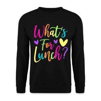 Lunch Lady Cafeteria Employee What's on offer - Unisex Sweatshirt - black - Front - Alina (178cm) & Michal (187cm)