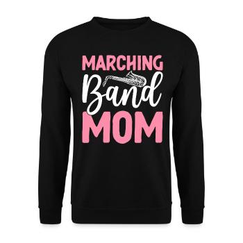Marching Band Mama Saxophon Mama Saxophonist - Unisex Pullover - Schwarz - Vorne - Alina (178cm) & Michal (187cm)