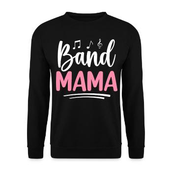 Band Mama Saxophone Mama Saxophonist - Unisex Sweatshirt - black - Front - Alina (178cm) & Michal (187cm)