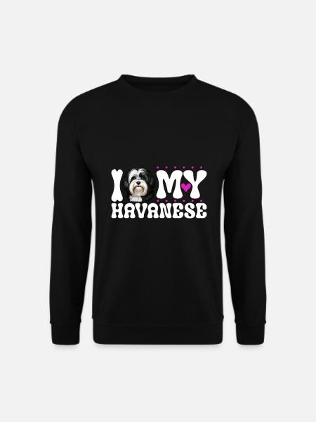 J’adore mon bichon havanais - Sweat-shirt Unisexe - noir